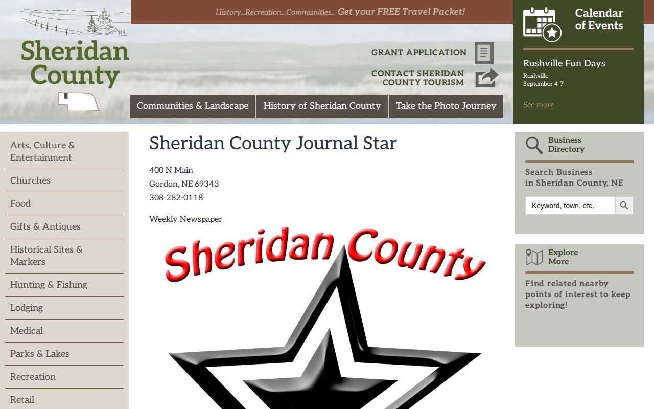 Sheridan County crime news context from the local Sheridan County Journal Star listing